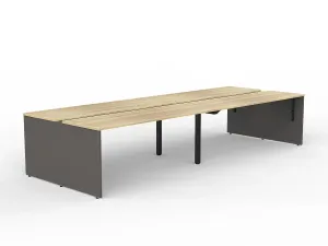 OL AltoSystem Double Sided Shared 4-User Workstation – Oak thumbnail 12