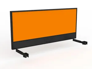 OL Studio Screen with Ducting for Agile Individual Desk – Breath Fabric with Black Frame thumbnail 1