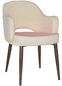 EZ Albury Walnut Colour Metal Leg Upholstered Hospitality Dining Armchair thumbnail 16