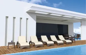 FL Fiji Hospitality Stackable Sunlounger with Cushion thumbnail 7