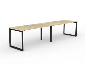 OL Anvil 2-User Workspace – Oak Top with Black Frame thumbnail 1