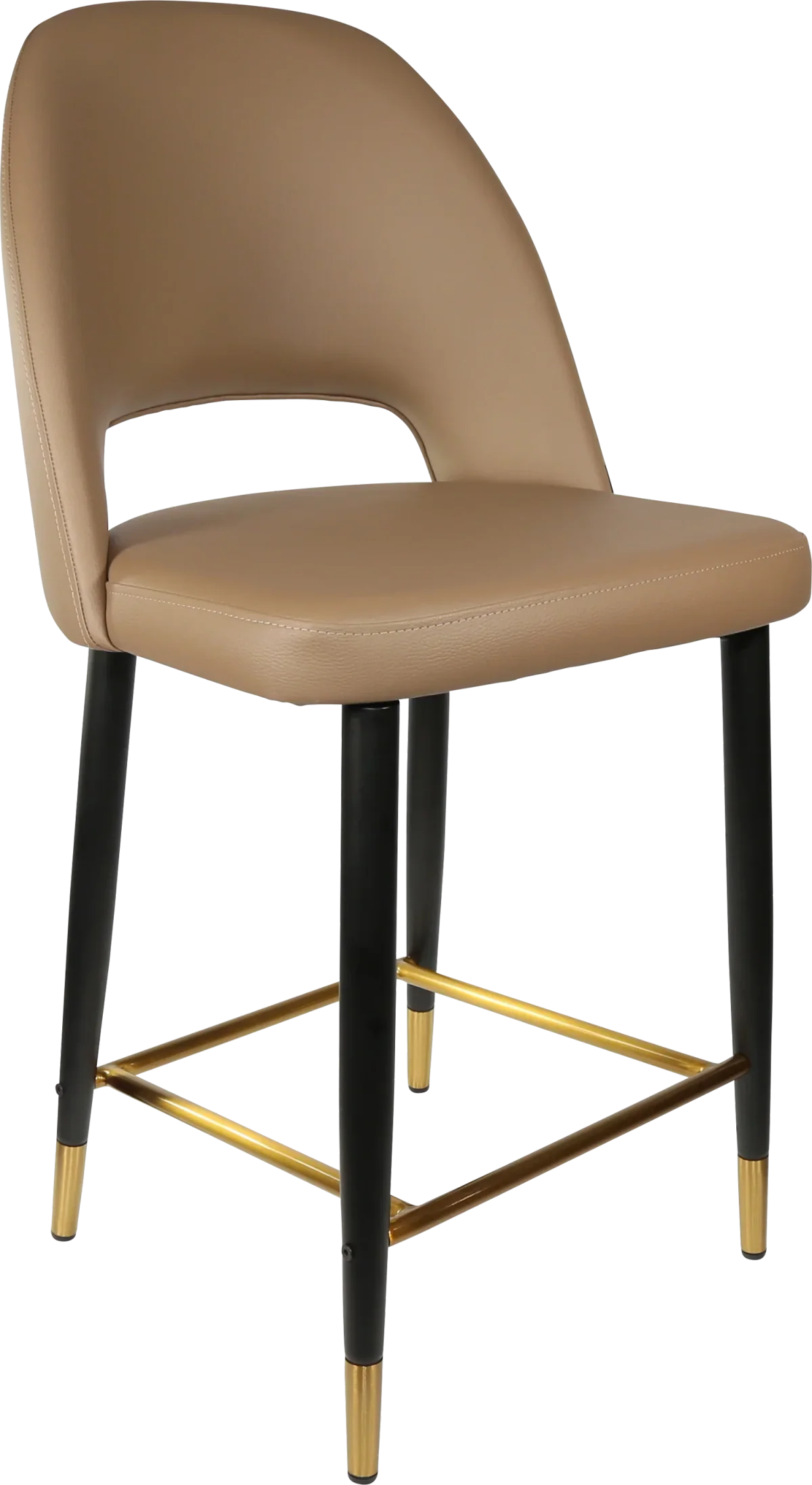 FL Semifreddo Vinyl Upholstered Metal Leg Hospitality Counter Stool