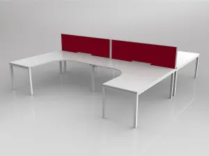OL Axis 4 User H-Shape 90° Workstation with Screen - Breathe Fabric thumbnail 10