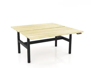 OL AgileMotion+ Electric Height Adjustable Round Leg 2 User Desk - Black Frame thumbnail 1