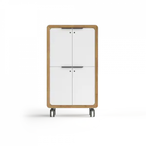 OL Rover 4 Door Mobile Locker with Acoustic Pinnable Board thumbnail 1