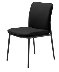 MD Sevres Genuine Leather Metal Leg Dining Chair thumbnail 4