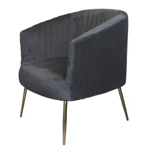 BT Perla Velvet Upholstered Fluted Back Armchair thumbnail 9