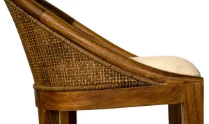 CR Alabama Timber Framed Rattan Back Fabric Seat Counter Stool thumbnail 12