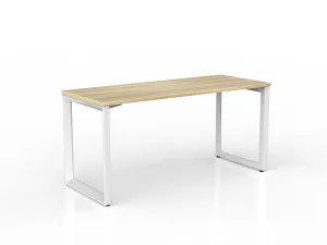 OL Anvil Straight Desk – Oak Top with White Frame thumbnail 7