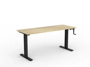 OL Agile Winder Height Adjustable Desk - Black Frame thumbnail 1