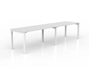 OL Axis 2-User Single Sided Desk – White Top White Frame thumbnail 6