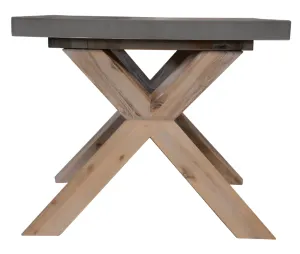 VI Charleston Timber Framed Concrete Top Lamp Table thumbnail 2