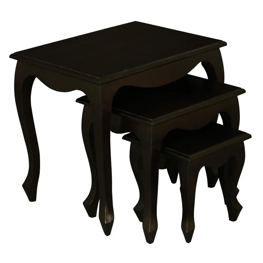 CT Queen Anne Solid Timber Nest of Table