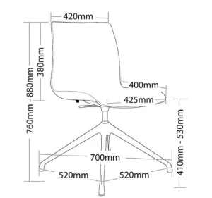ST Pod Plastic Shell Metal Leg Boardroom Chair thumbnail 5