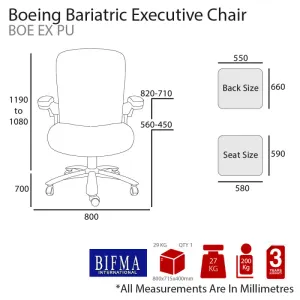 MA Boeing PU Bariatric Executive Chair thumbnail 6