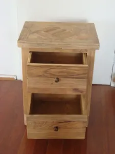 MF Morocco Recycled Elm 2 Drawer Bedside Table thumbnail 5