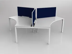OL Axis 3 User 120° Workstation with Screen - Breathe Fabric thumbnail 1