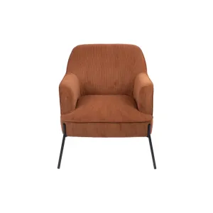 VI Seven Fabric Upholstered Metal Leg Armchair thumbnail 4