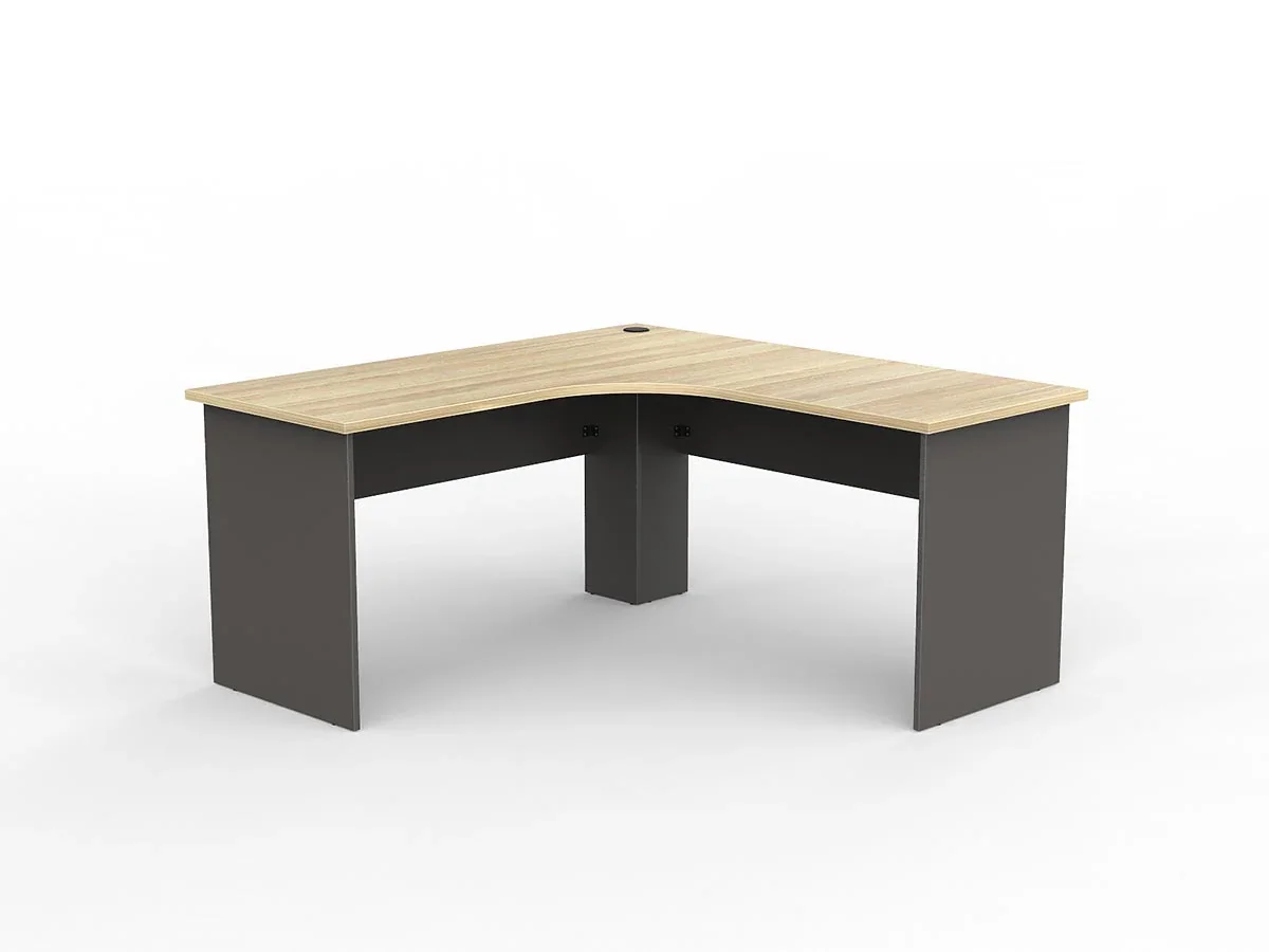 OL AltoSystem 90° Corner Workstation – Oak