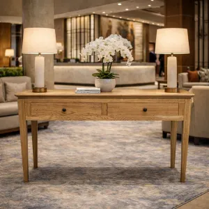 MF Crown Solid Timber 2 Drawer Hall Table thumbnail 2