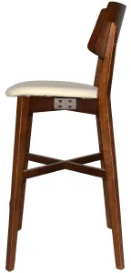 EZ Phoenix Light Walnut Stained Solid Timber Framed Barstool thumbnail 9