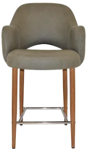 EZ Albury Upholstered Barstool with Light Oak Legs thumbnail 2