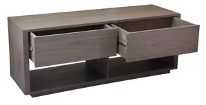 CT Oscar Solid Timber 2 Drawer Entertainment Unit - Latte thumbnail 2