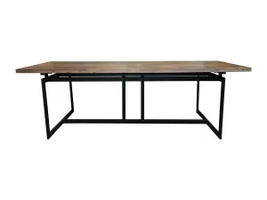MF Torano Recycled Timber Top Metal Framed Dining Table thumbnail 2