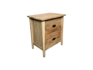 MF Tiffany Solid Timber 2 Drawer Bedside Table thumbnail 2