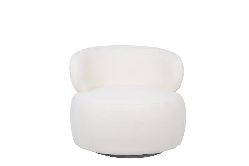 BT Fairbourne Swivel Chair Antique White Boucle Fabric