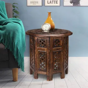 VI Round Solid Timber 8 Octagone Leg Side Table thumbnail 2