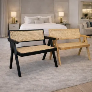 MF Pier 2 Seater Rattan Bench with Backrest thumbnail 2