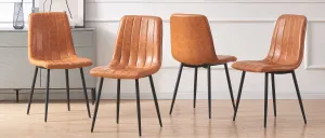 BT Theo Faux Leather Upholstered Metal Leg Dining Chair thumbnail 4