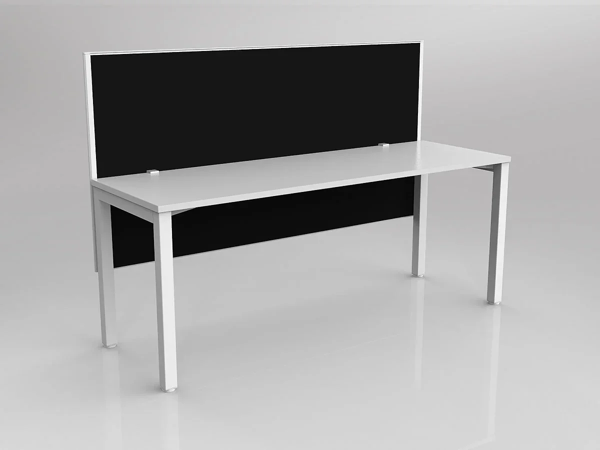 OL Axis 1 Person Workstation with Hung Screen - Splice Fabric