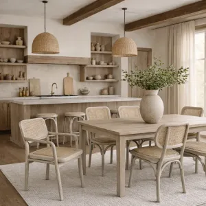 MF Grey Bahamas Rattan Back & Seat Dining Chair thumbnail 3