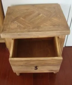 MF Morocco Recycled Elm 2 Drawer Bedside Table thumbnail 2