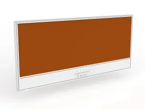 OL Studio Screen with Ducting for Agile Shared Desk – Breath Fabric with White Frame thumbnail 1