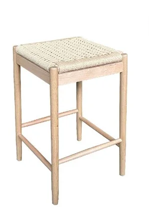 MF Oslo Beechwood Framed Woven Rope Counter Stool