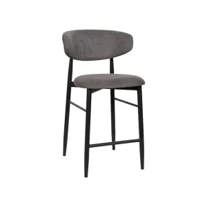 VI Louis Fabric Upholstered Metal Leg Bar Stool thumbnail 2