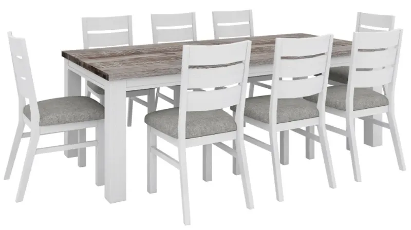 VI Homestead Solid Timber 9 Pieces Dining Setting