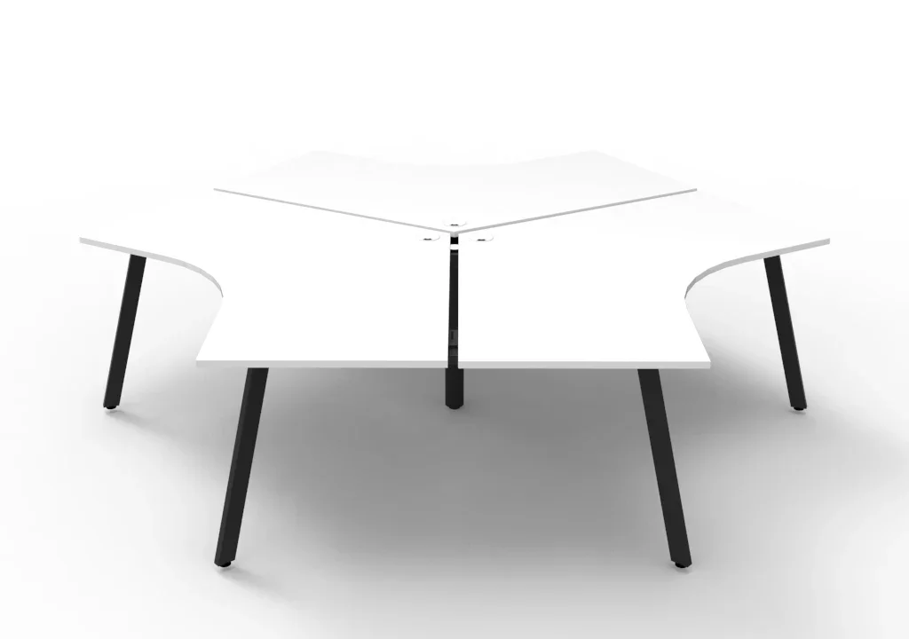 RL Infinity 120 Degree Eternity Leg System Desk for 3 Users