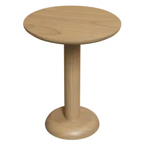 CT Oslo Solid Mindi Timber Round Side Table thumbnail 1
