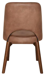 EZ Albury Solid Timber Walnut Colour Stained Upholstered Hospitality Dining Chair thumbnail 6