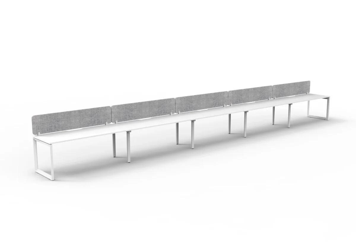 RL Infinity Loop Leg Single Sided Workstation with Grey Eco Panel Screen