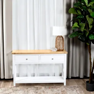 VI Shellwood Solid Timber 2 Drawer Console Table thumbnail 6