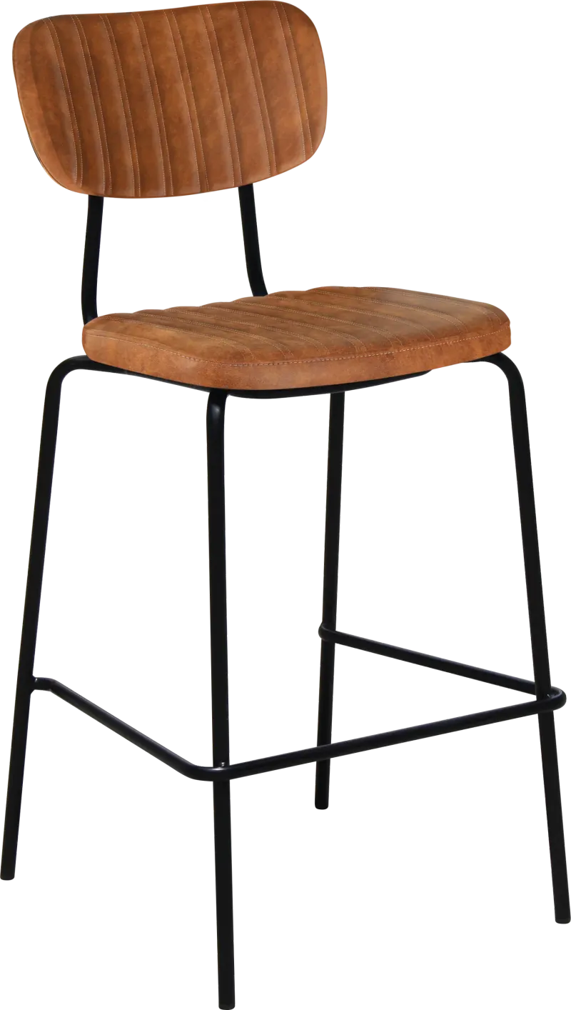 FL Tiramisu Premium Vinyl Upholstered Black Metal Frame Hospitality Barstool