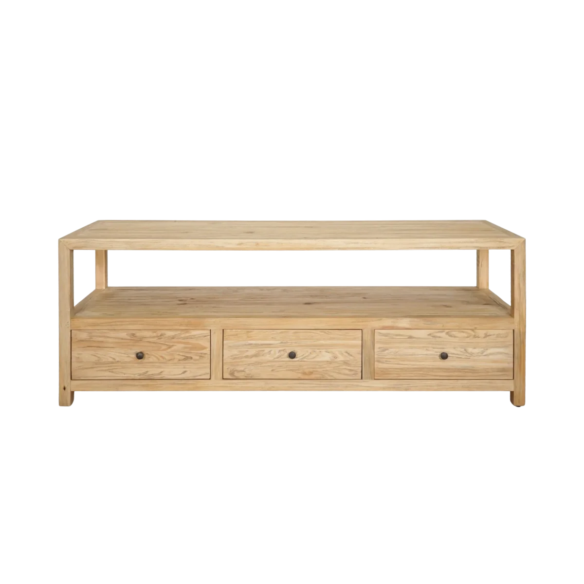 CR Sonoma Solid Timber 3 Drawer 1 Shelf Entertainment Unit