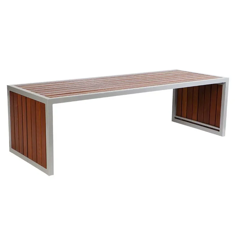 MA Indoor Table with Steel Frame and Timber Slats