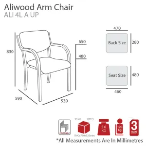 MA Woodtech Fabric or Vinyl Upholstered Stackable Visitor Armchair thumbnail 5