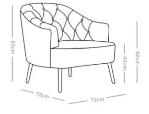 EL Carilo Fabric Upholstered Armchair thumbnail 5
